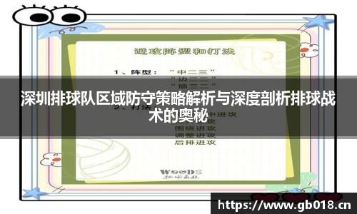 深圳排球队区域防守策略解析与深度剖析排球战术的奥秘
